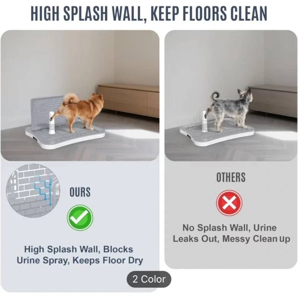 Pet Training Potty Tray with Wall